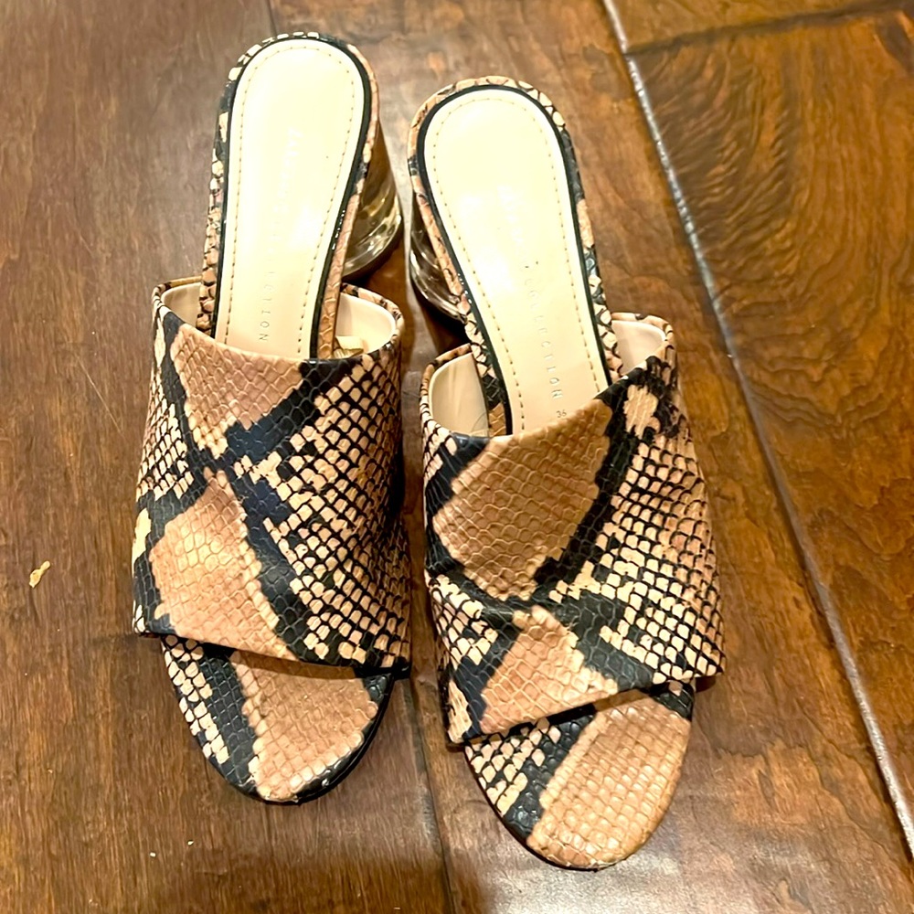 Zara snake print mules